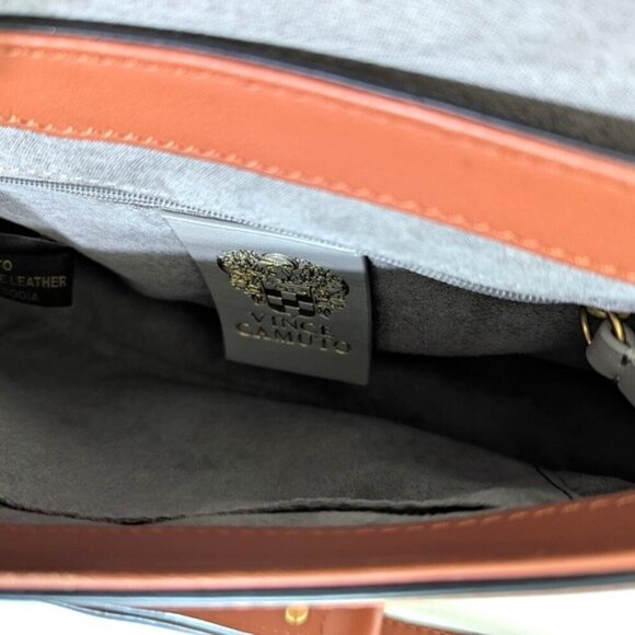 Like New Vince Camuto Renly Leather Crossbody  9"L x 6 1/2"H x 3"D - Picture 9 of 11